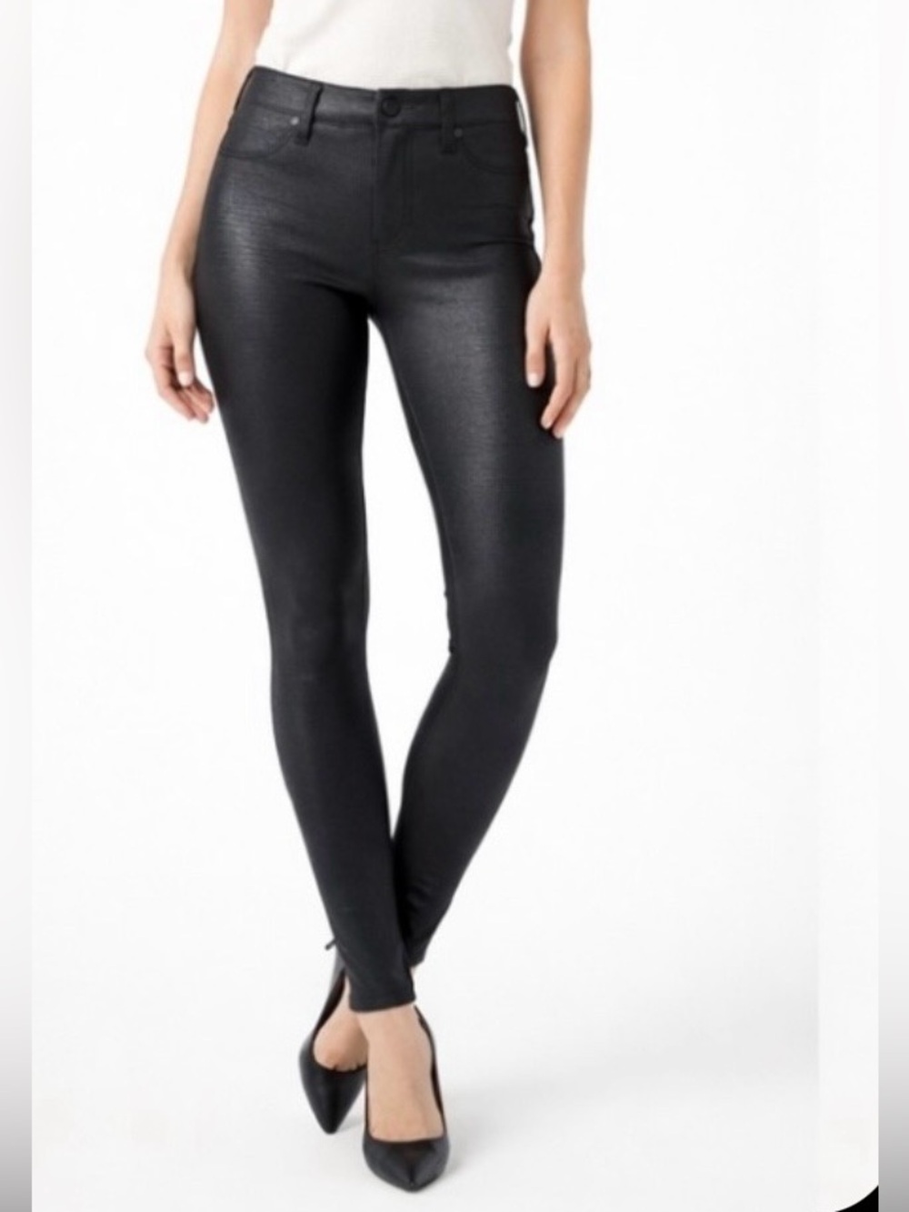 Liverpool Jeans Company Madonna
Black Coated Leggings Size 6/28
